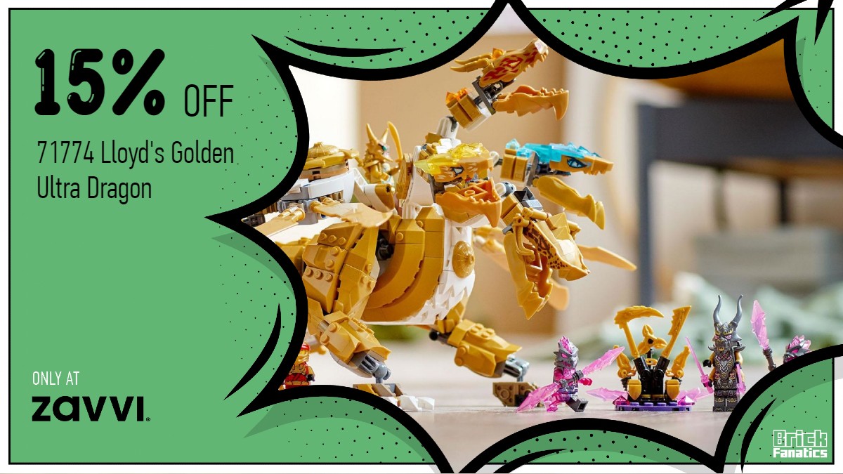 Grab 15% off LEGO NINJAGO 71774 Lloyd's Golden Ultra Dragon
