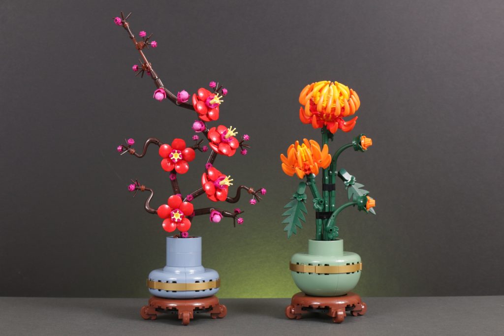 LEGO Botanical Collection 10368 Chrysanthemum and 10369 Plum Blossom review 1 1024x683
