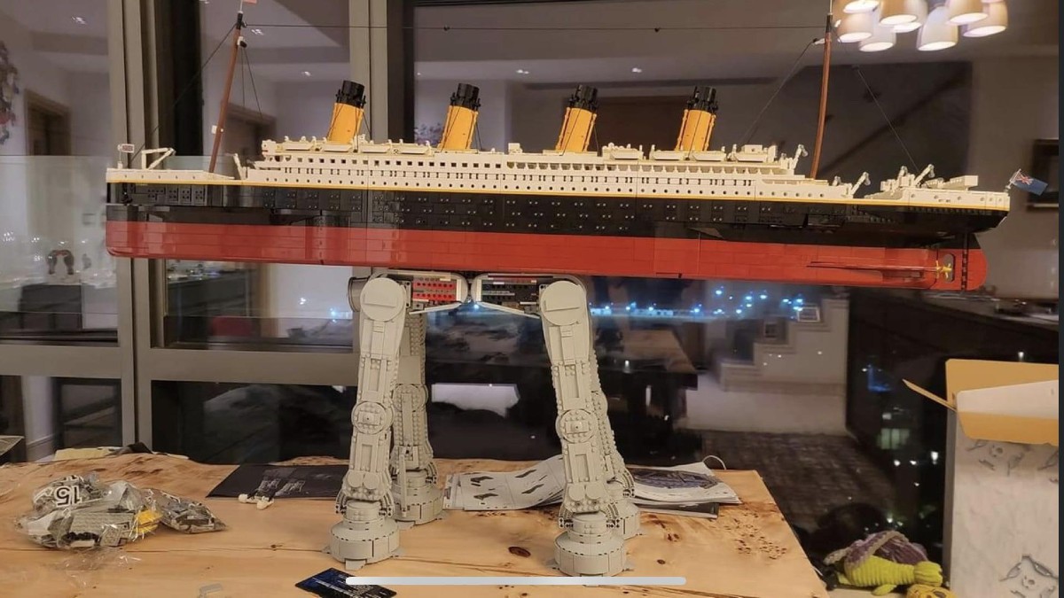 Combining two of the largest LEGO sets currently available
