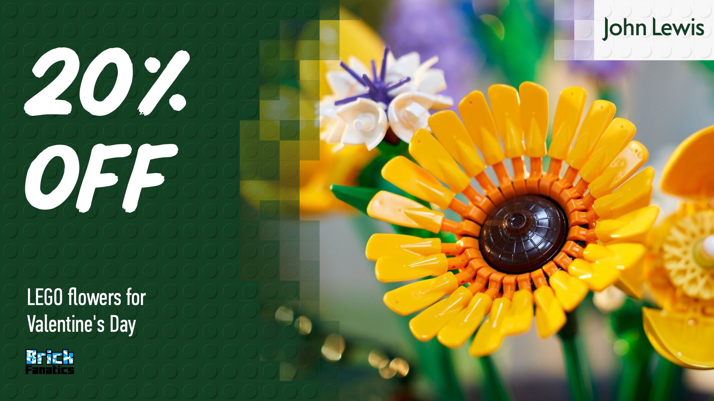 LEGO flowers on sale for Valentine’s Day at John Lewis