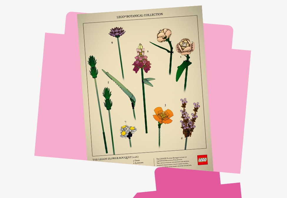 LEGO Insiders Rewards Valentines Day Botanical Collection art print 2