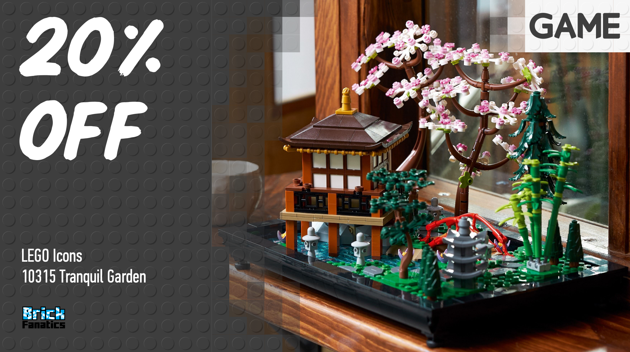 Enjoy a calm moment with a tempting discount on LEGO Icons Tranquil Garden