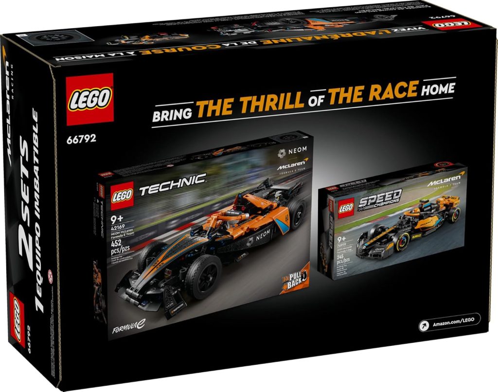 LEGO Speed Champions and Technic 66792 McLaren Racing Pack box back 1024x806