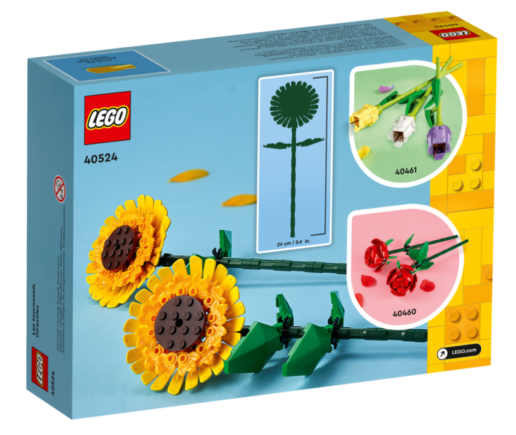 LEGO Creator 40524 Sunflowers box back 1024x864