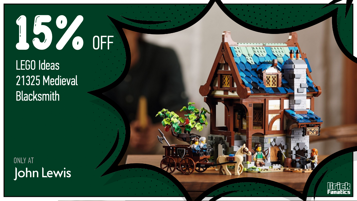 Save 15% on retiring LEGO Ideas 21325 Medieval Blacksmith