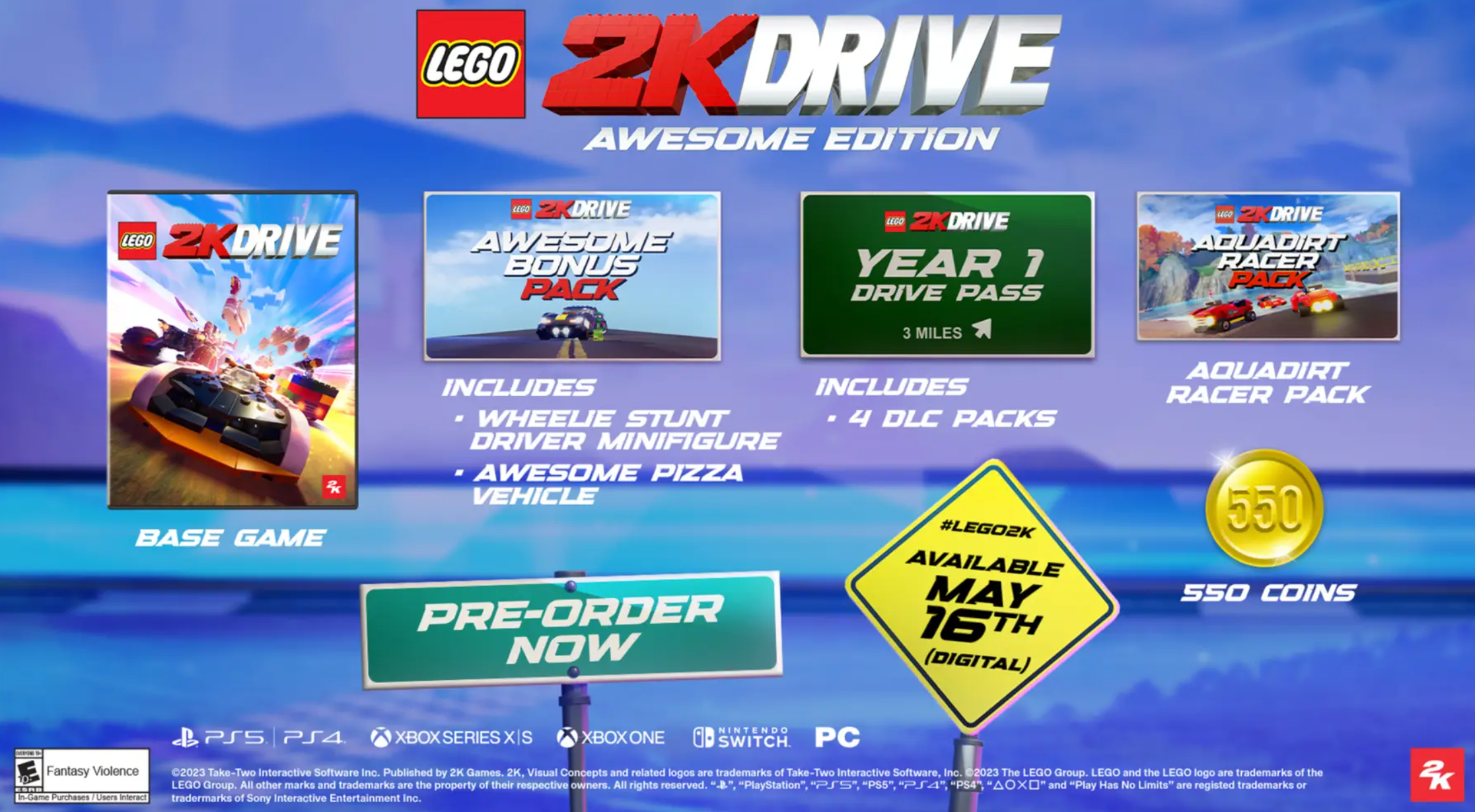 LEGO 2K Drive Awesome Edition content