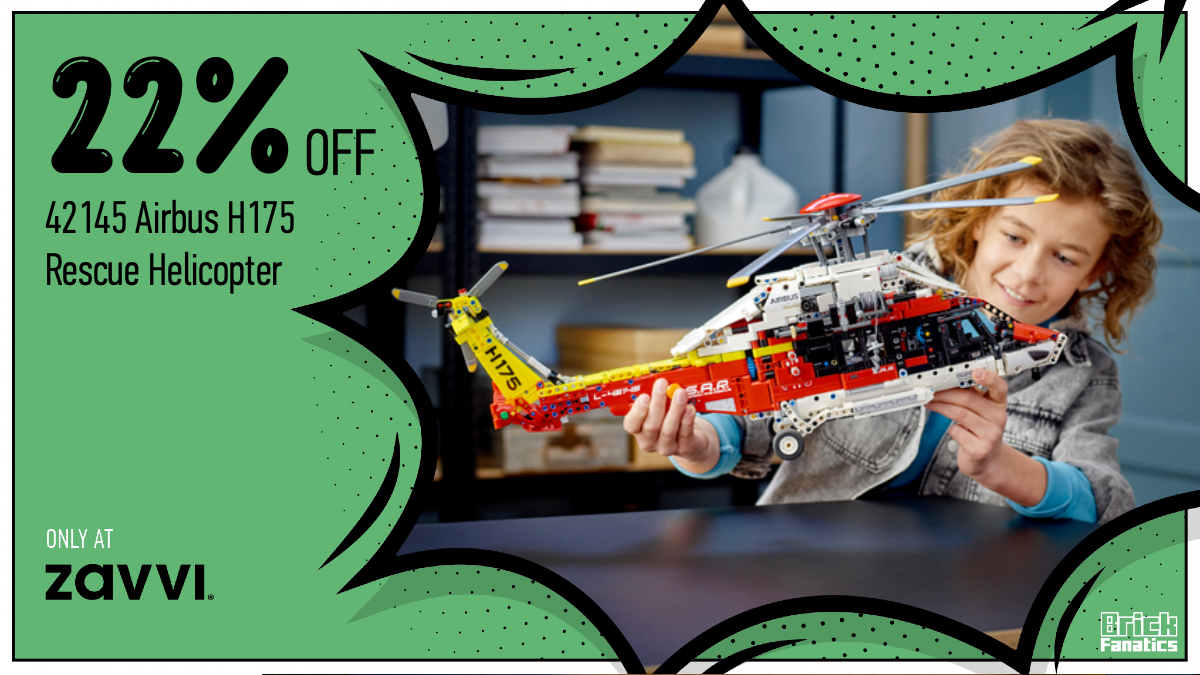 Huge saving on LEGO Technic 42145 Airbus H175 Rescue Helicopter flies in at Zavvi
