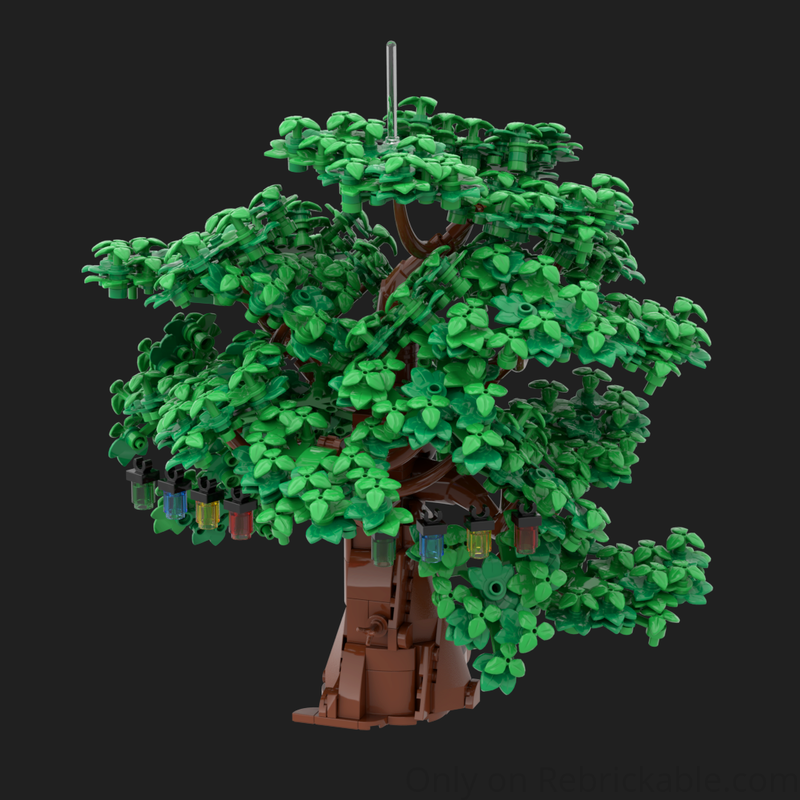 REBRICKABLE LEGO 10354 The Lord of the Rings The Shire tree upgrade 4