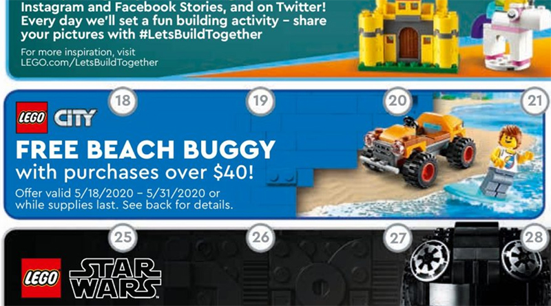LEGO City 30369 Beach Buggy gift with purchase deal in May