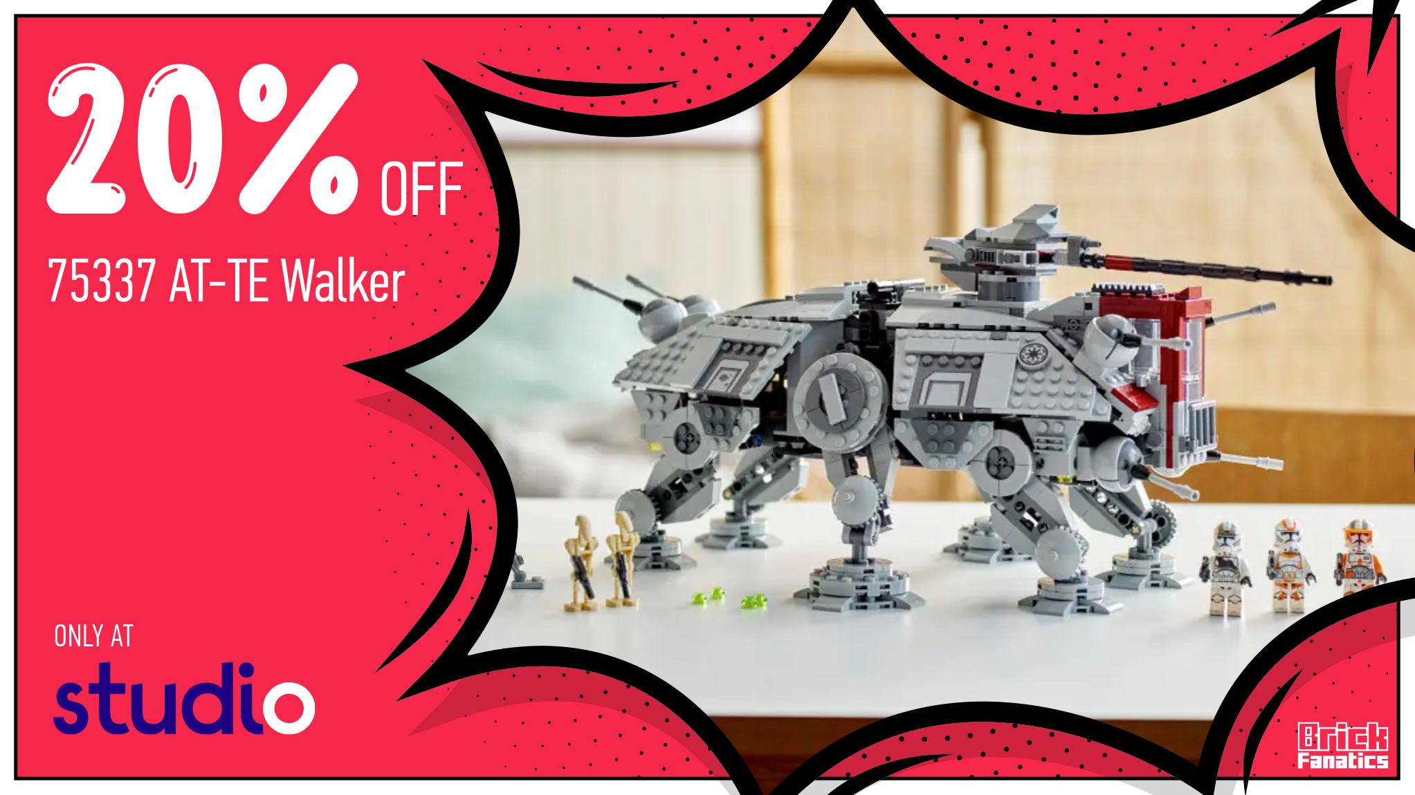 Revisit the Clone Wars with 20% off LEGO Star Wars 75337 AT-TE Walker