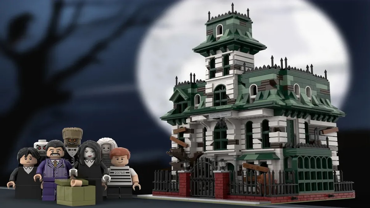 A LEGO Ideas Addams Family house climbs up to 10,000 supporters