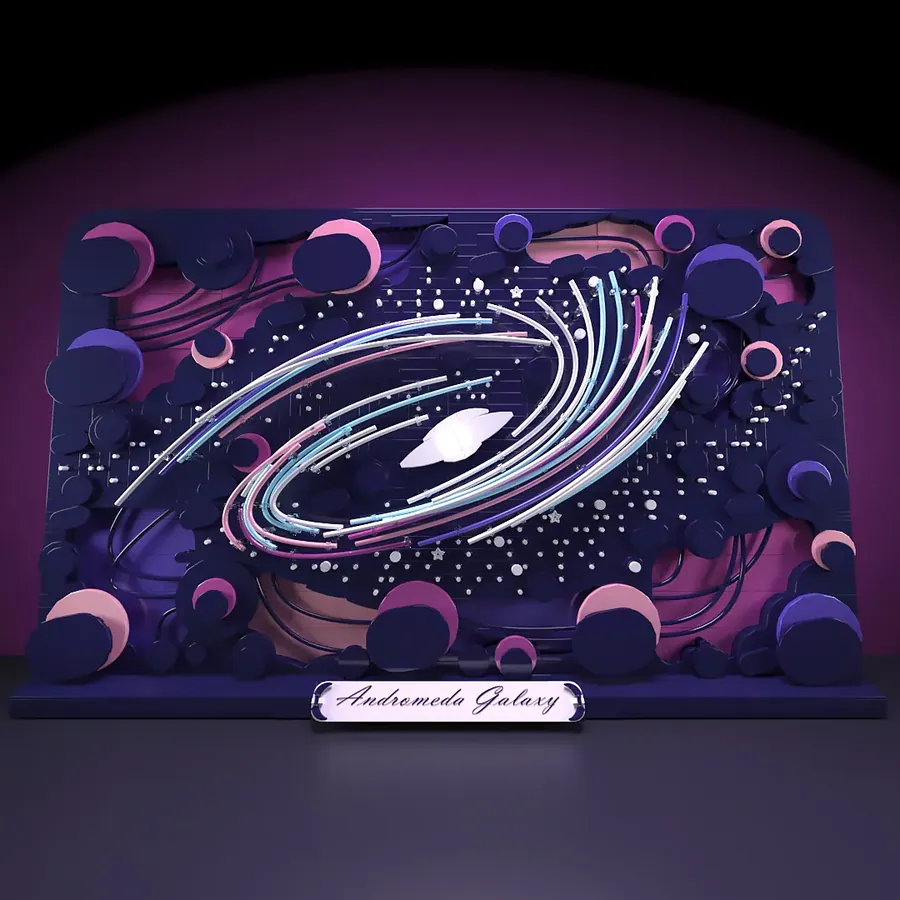 LEGO Ideas andromeda galaxy space postcard contest
