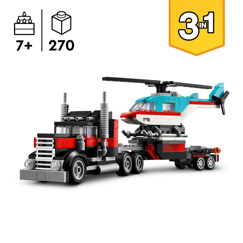 31146 flatbed truck and helicopter 1