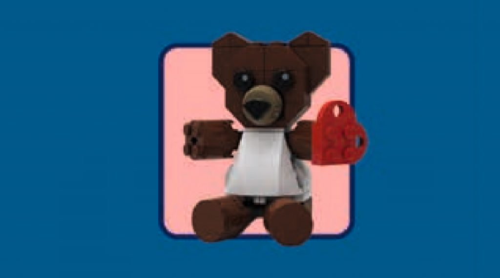 Make-and-take Valentine’s Bear at LEGO Stores today