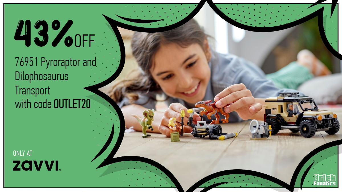 Grab 43% off LEGO Jurassic World 76951 Pyroraptor & Dilophosaurus Transport this weekend
