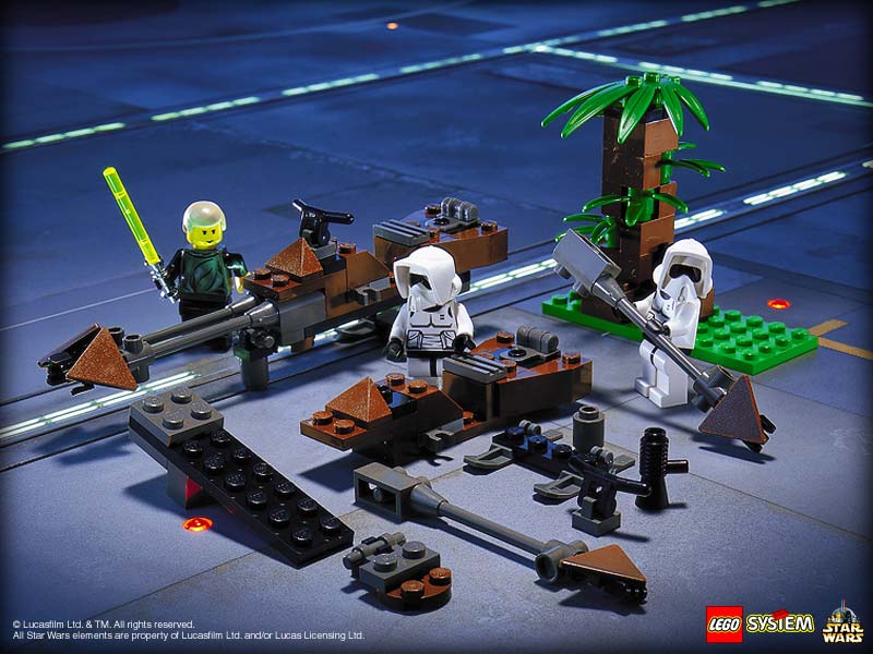 LEGO Star Wars 7128 Speeder Bikes wallpaper