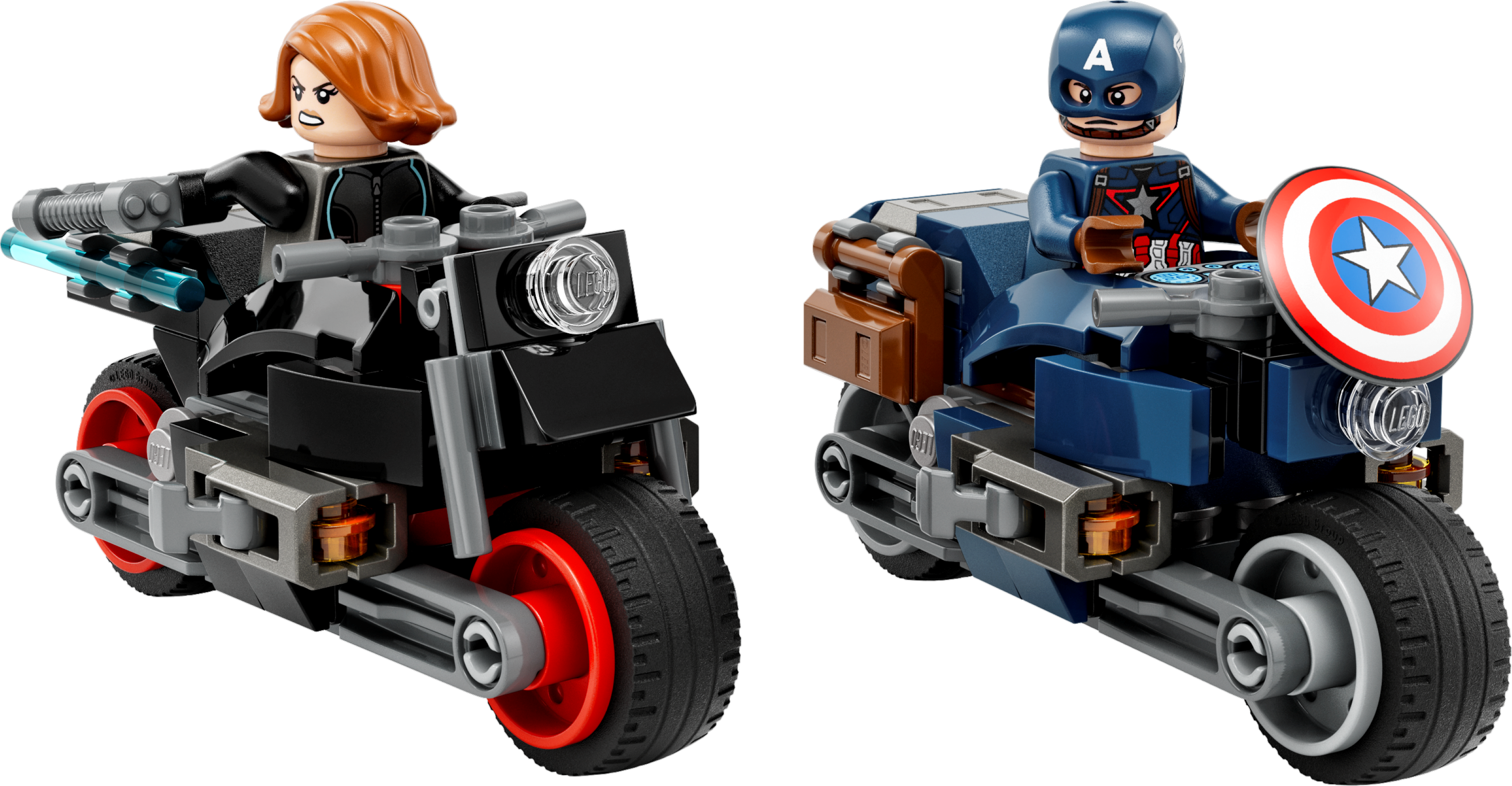 76260 captain america and black widow motorcycles 1