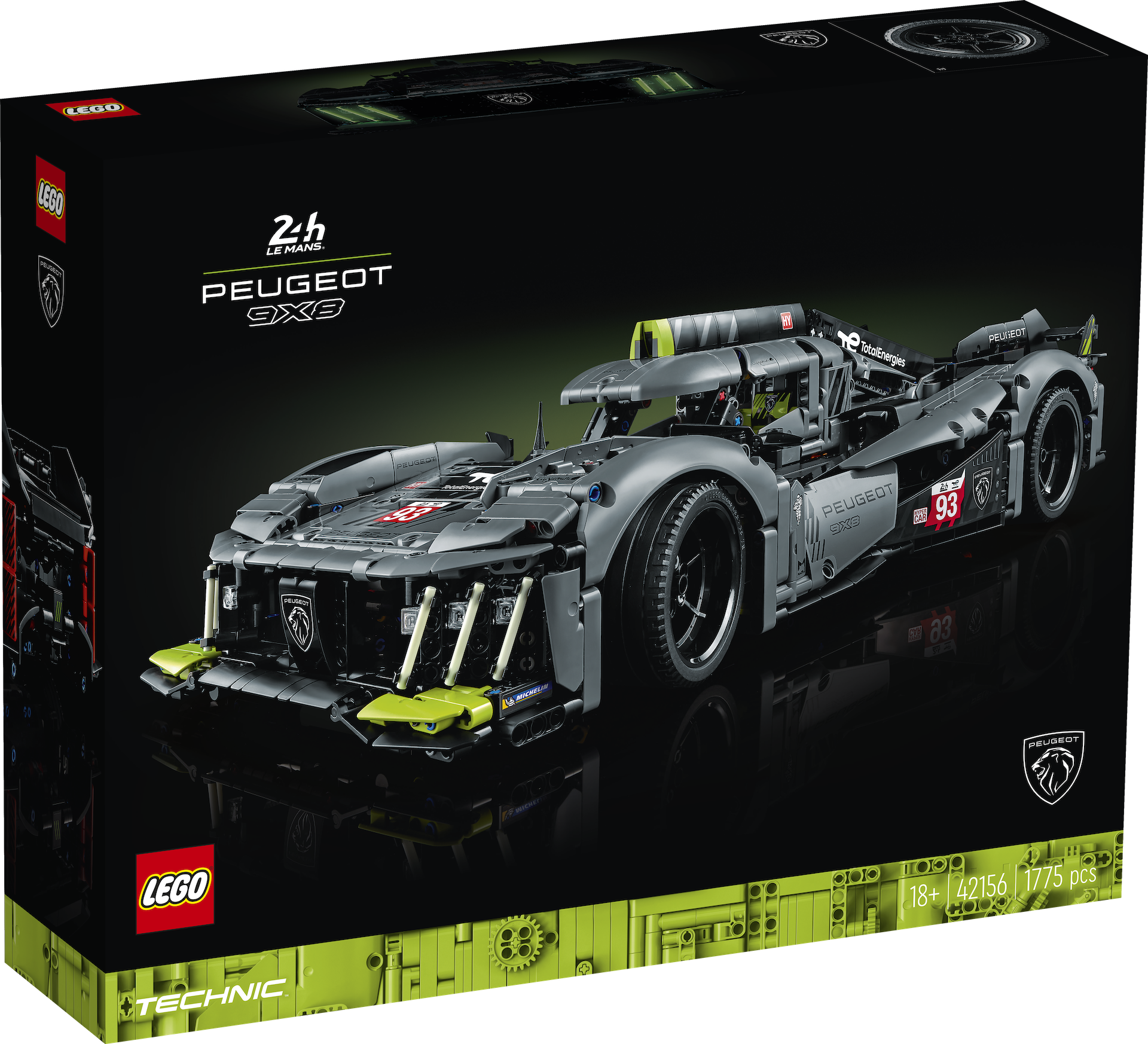 LEGO Technic 42156 Peugeot 9X8 24H Le Mans Hybrid Hypercar 01