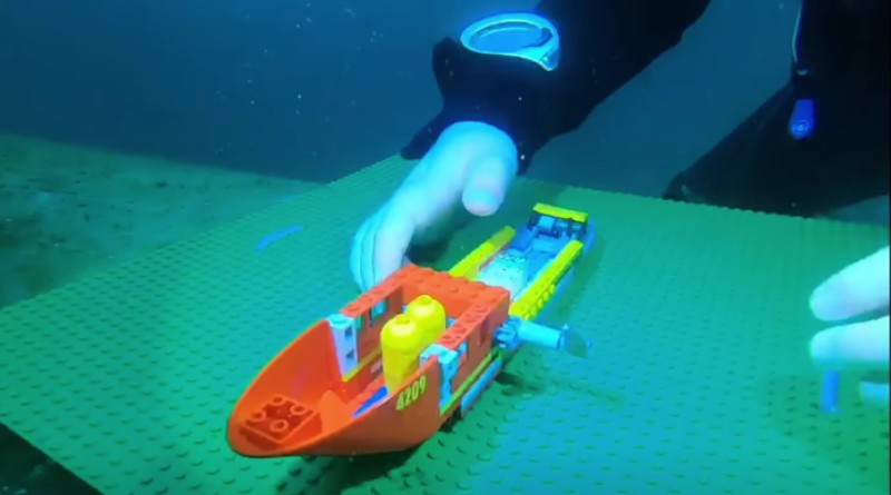 LEGO builder makes set underwater to raise money for charity