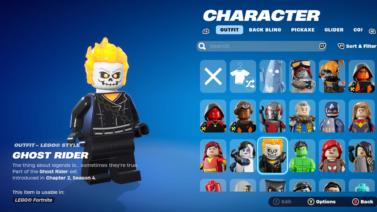 Five new Marvel minifigures now available in LEGO Fortnite 