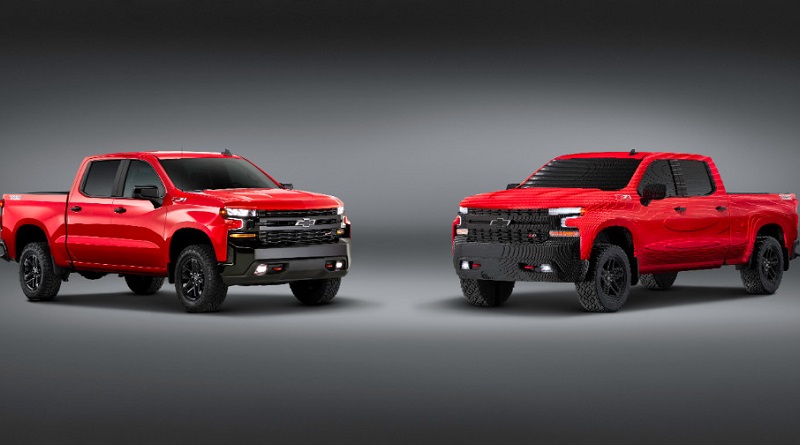 More images of the full size LEGO Chevy Silverado