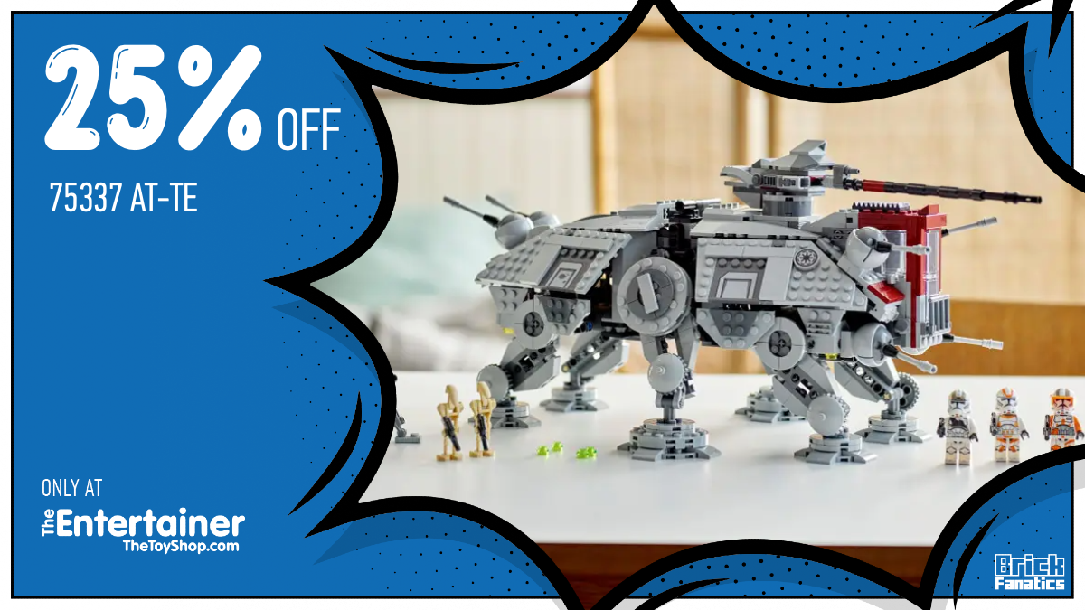 Take 25% off LEGO Star Wars 75337 AT-TE at The Entertainer