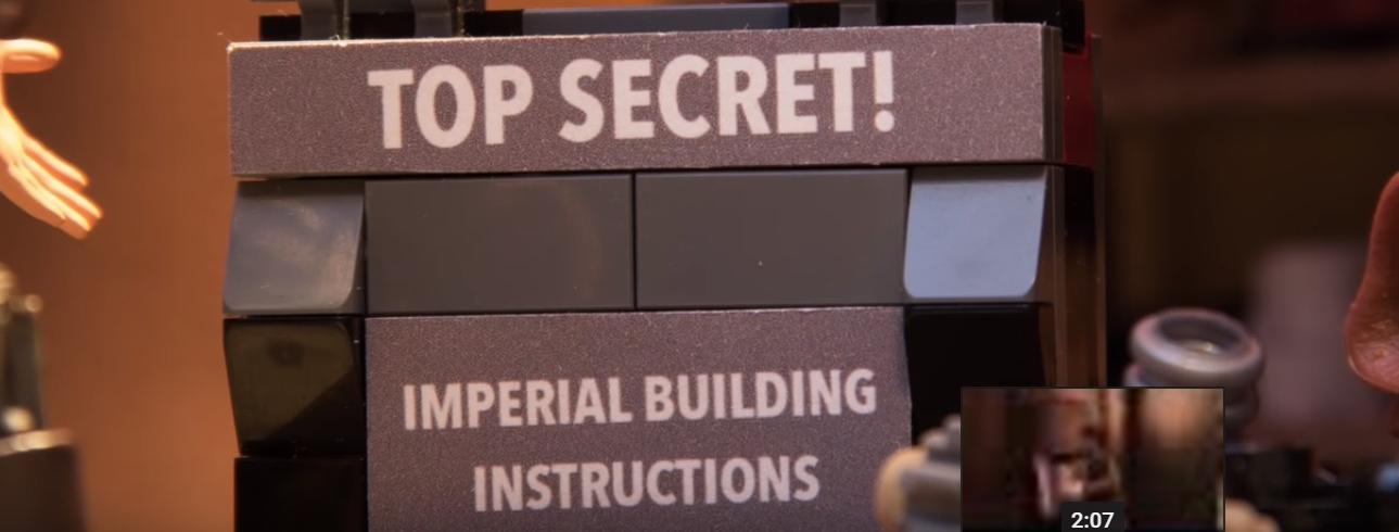 Missing LEGO Star Wars Death Star Plans in Go Rogue short