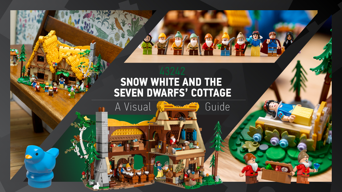 LEGO Disney 43242 Snow White and the Seven Dwarfs’ Cottage visual guide
