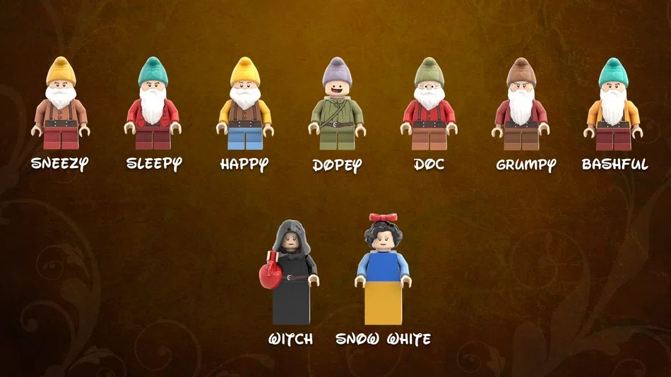 LEGO Ideas snow white minifigures