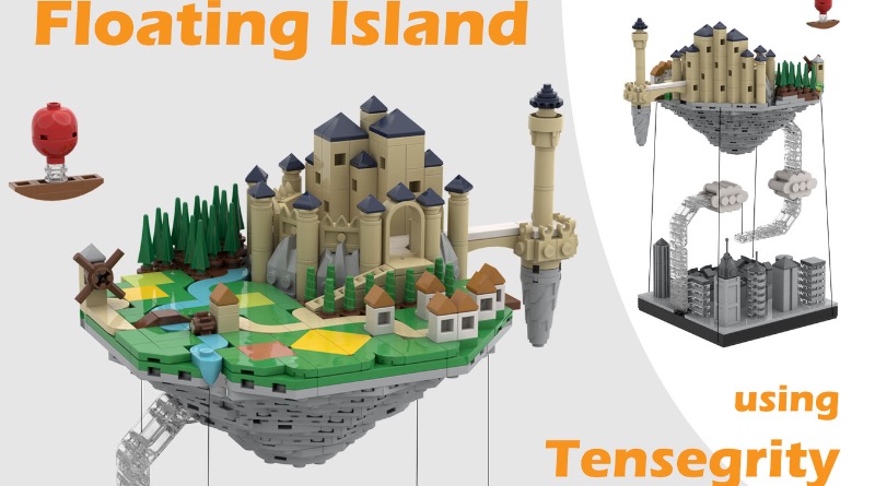 Floating tensegrity project reaches the LEGO Ideas review stage