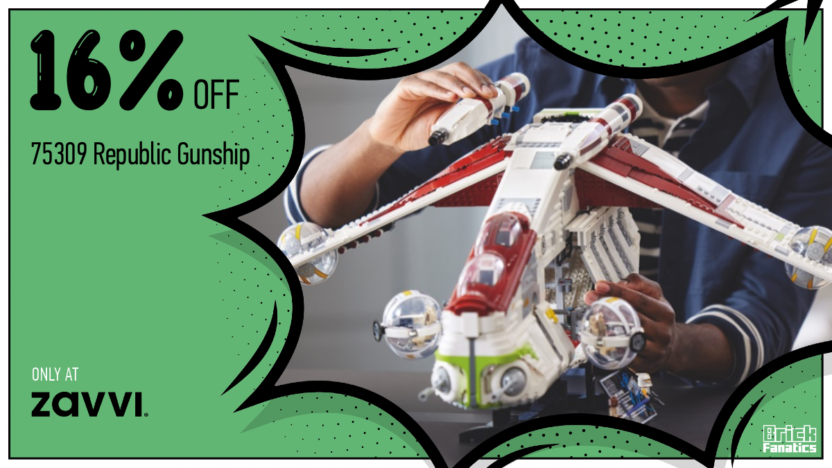 Save big on LEGO Star Wars 75309 Republic Gunship at Zavvi