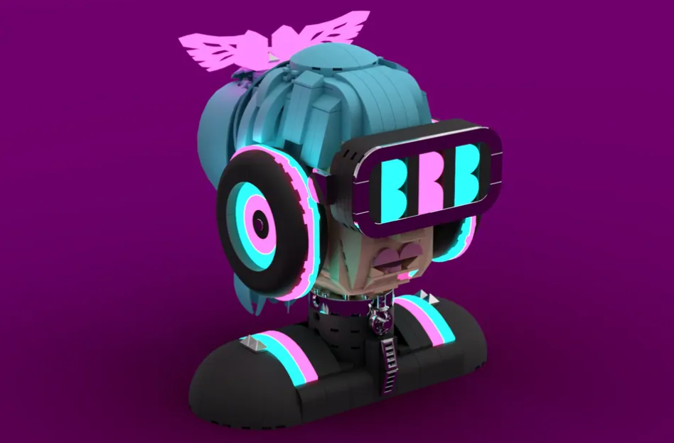 LEGO Ideas cyberpunk brb sign la brickoleuse