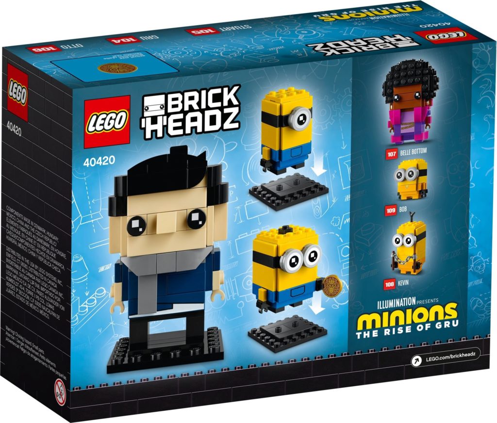 LEGO BrickHeadz Minions 40420 Gru Stuart and Otto 3