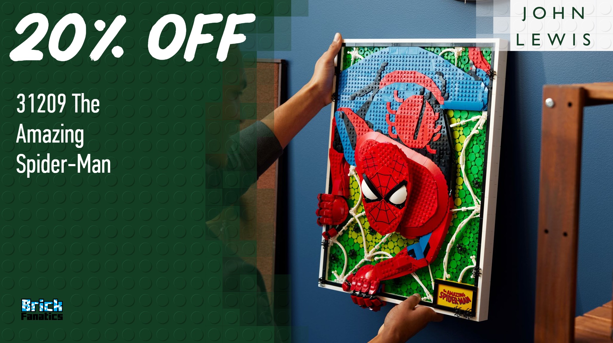Price slashed on LEGO Art The Amazing Spider-Man at John Lewis