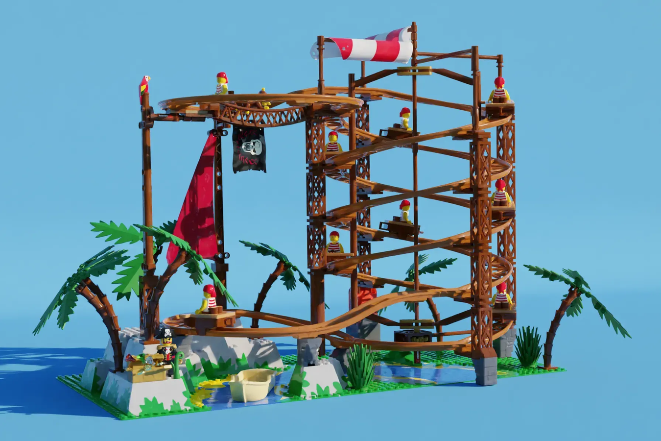 LEGO Ideas Double Helix Coaster 3