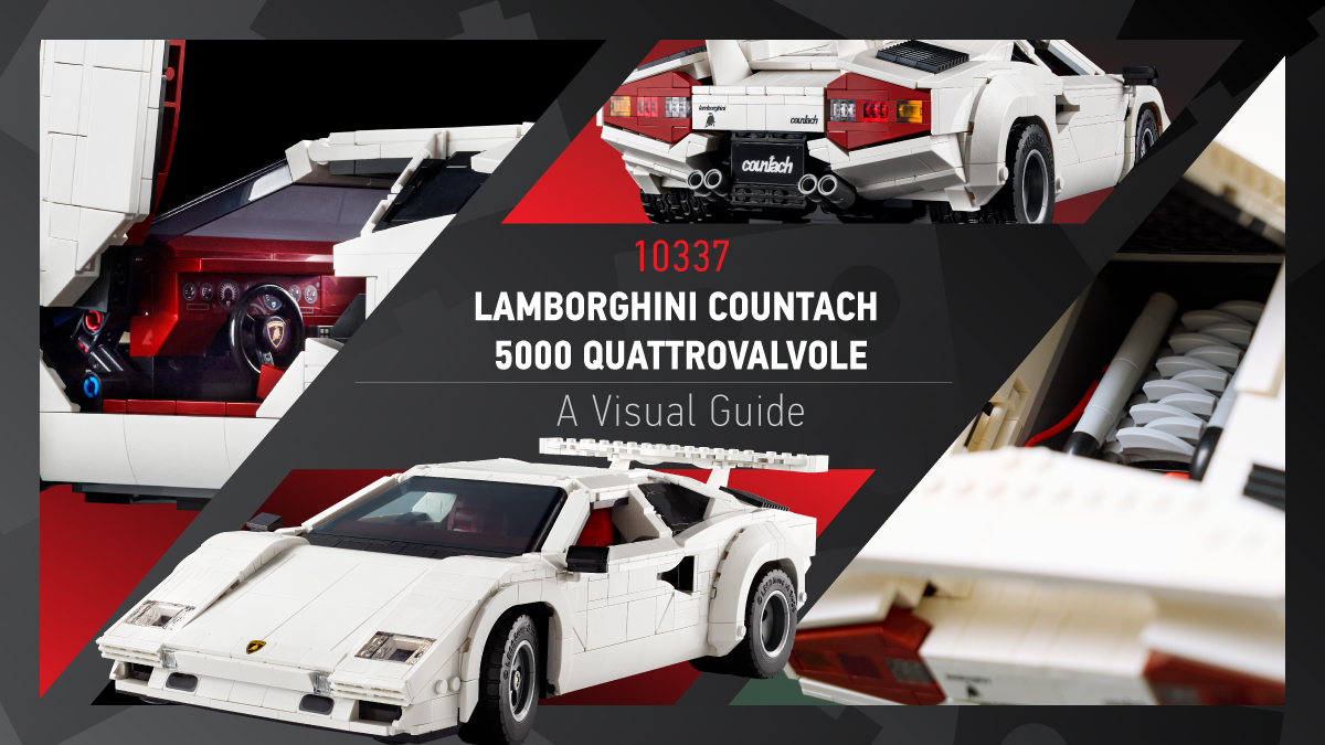 LEGO Icons 10337 Lamborghini Countach 5000 Quattrovalvole visual tour and gallery