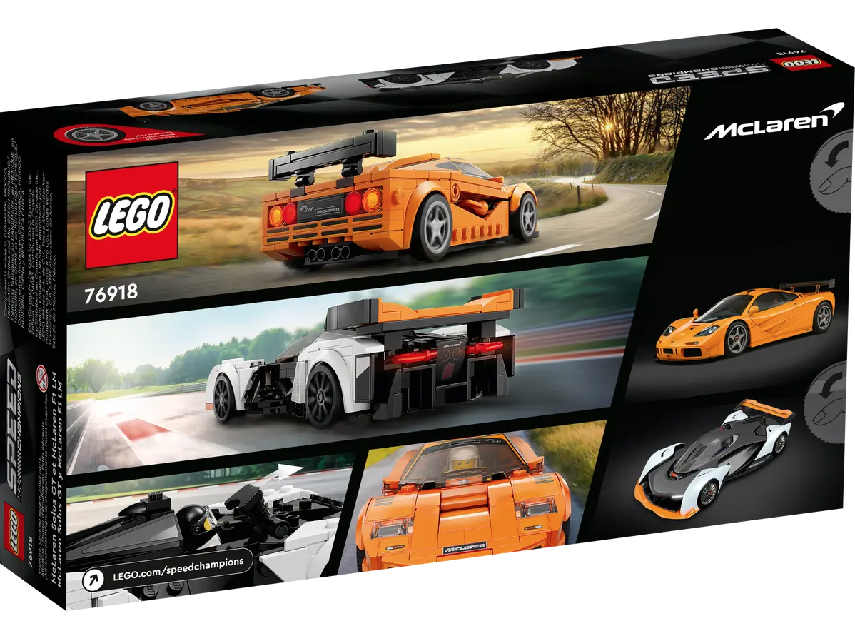 LEGO Speed Champions 76918 McLaren Solus GT McLaren F1 LM box back