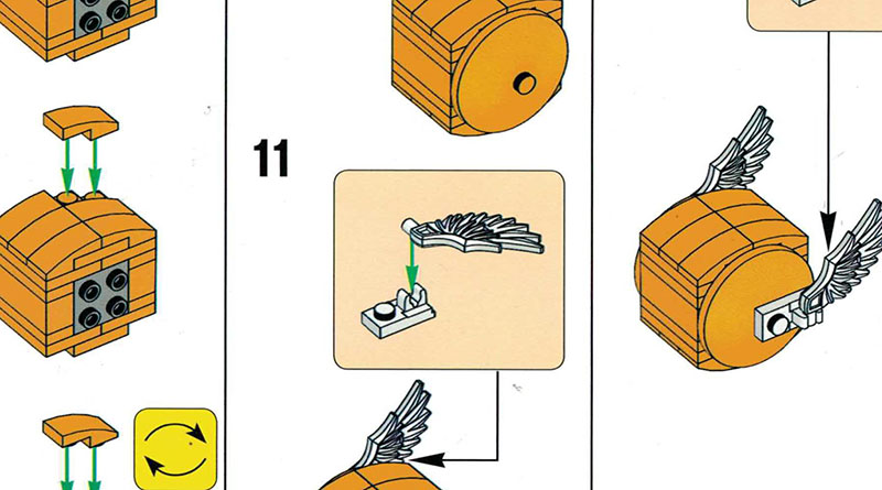 LEGO Harry Potter make and take Golden Snitch instructions