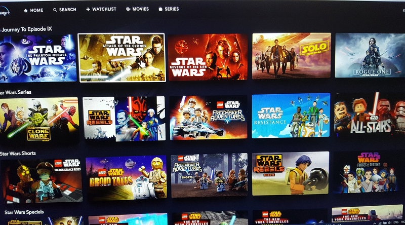 Multiple LEGO Star Wars animated episodes on Disney+