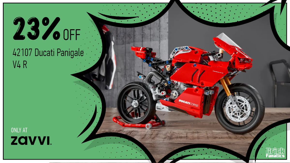 Ride over to Zavvi for 23% off 42107 Ducati Panigale V4 R in latest LEGO deal