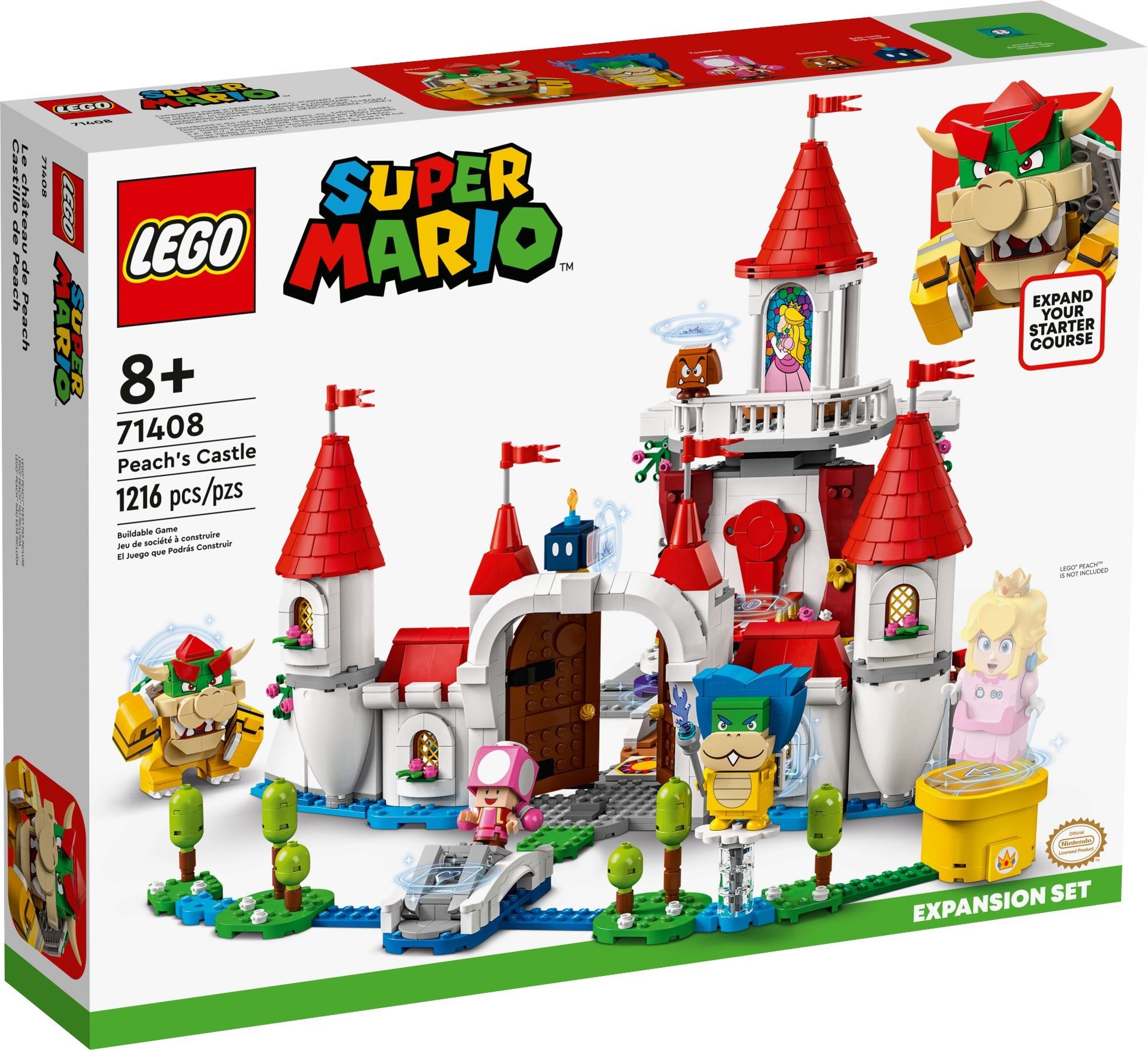 LEGO Super mario 71408 peachs castle box