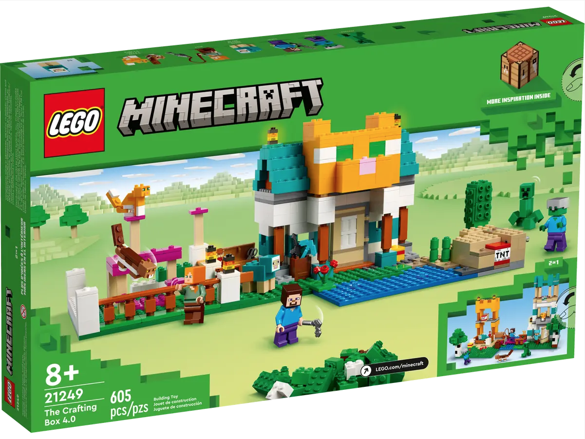 LEGO Minecraft 21249 The Crafting Box 2.0 box back