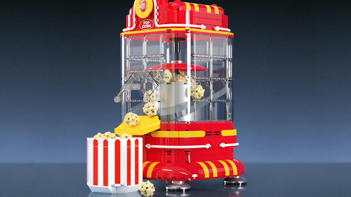 Working LEGO popcorn machine wants to join your home cinema – but first it needs to pass review