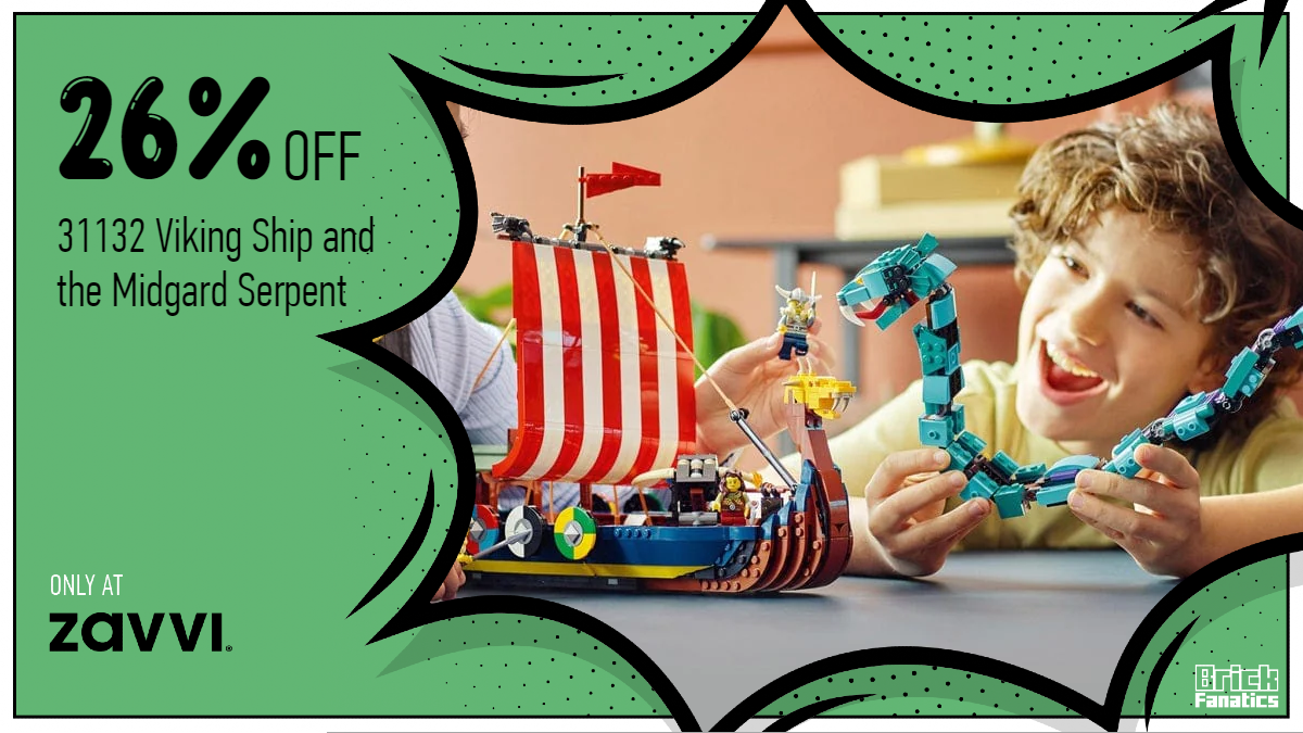 Zavvi sails in with even lower price on 31132 Viking Ship and the Midgard Serpent