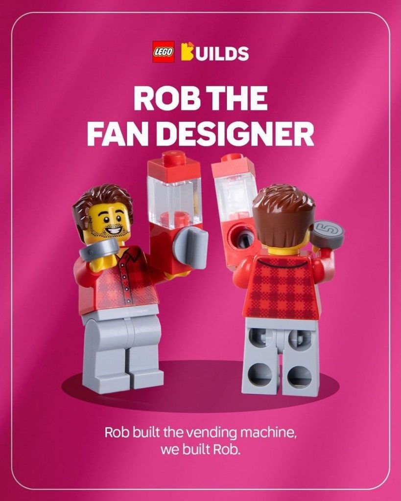 LEGO Ideas 21358 Minifigure Vending Machine Rob the Fan Designer 819x1024