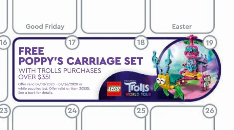 LEGO Trolls World Tour 30555 Poppy’s Carriage deal coming in April