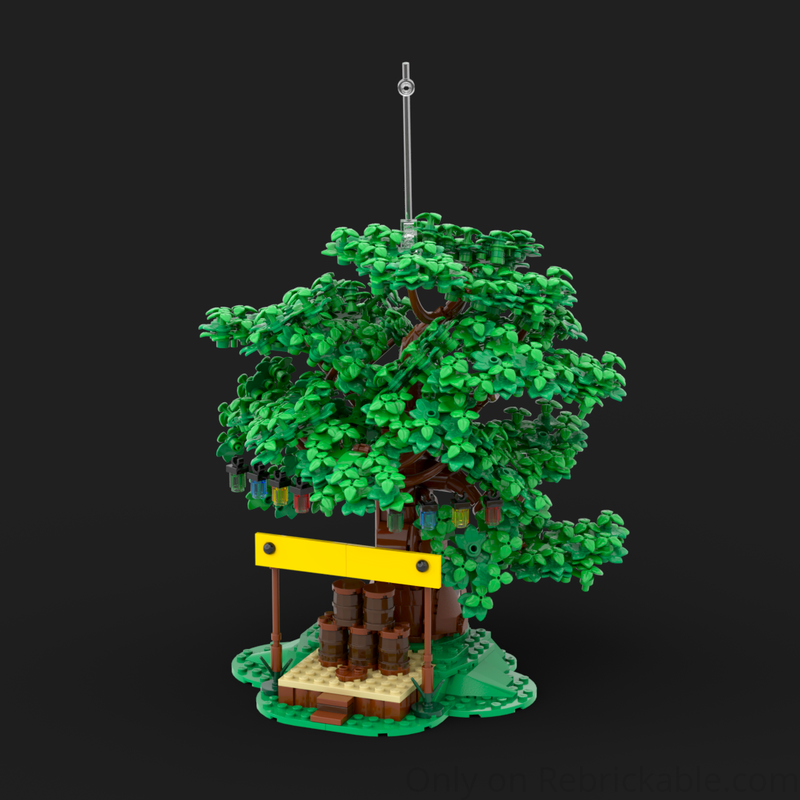 REBRICKABLE LEGO 10354 The Lord of the Rings The Shire tree upgrade 5