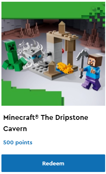LEGO VIP minecraft dripstone cavern