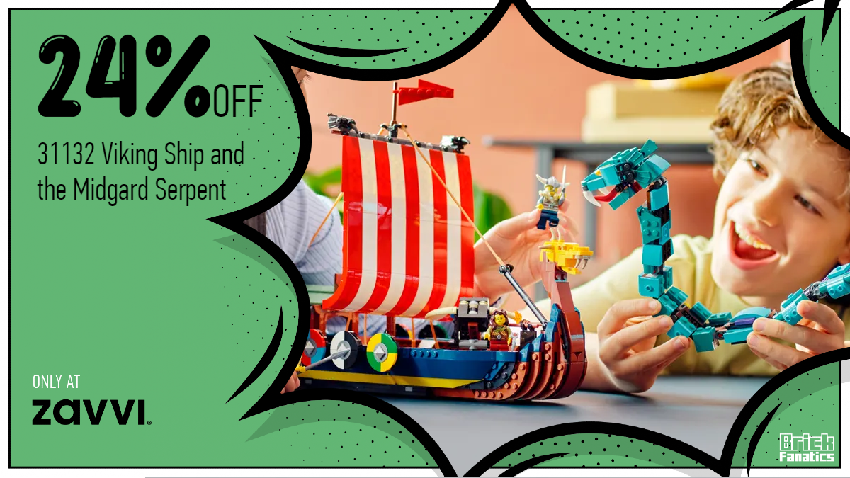 A-fjord-able deal at Zavvi with 10% off 31132 3-in-1 Viking Ship and Midgard Serpent