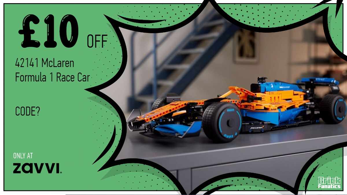 LEGO Technic 42141 McLaren Formula 1 Race Car speeds in with Zavvi discount